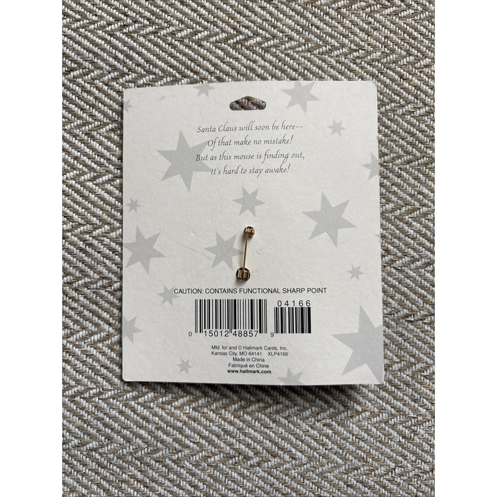 Hallmark Night Watch Lapel Pin Inspired By Keepsake Ornaments Mouse Watch Clock - Picture 2 of 2